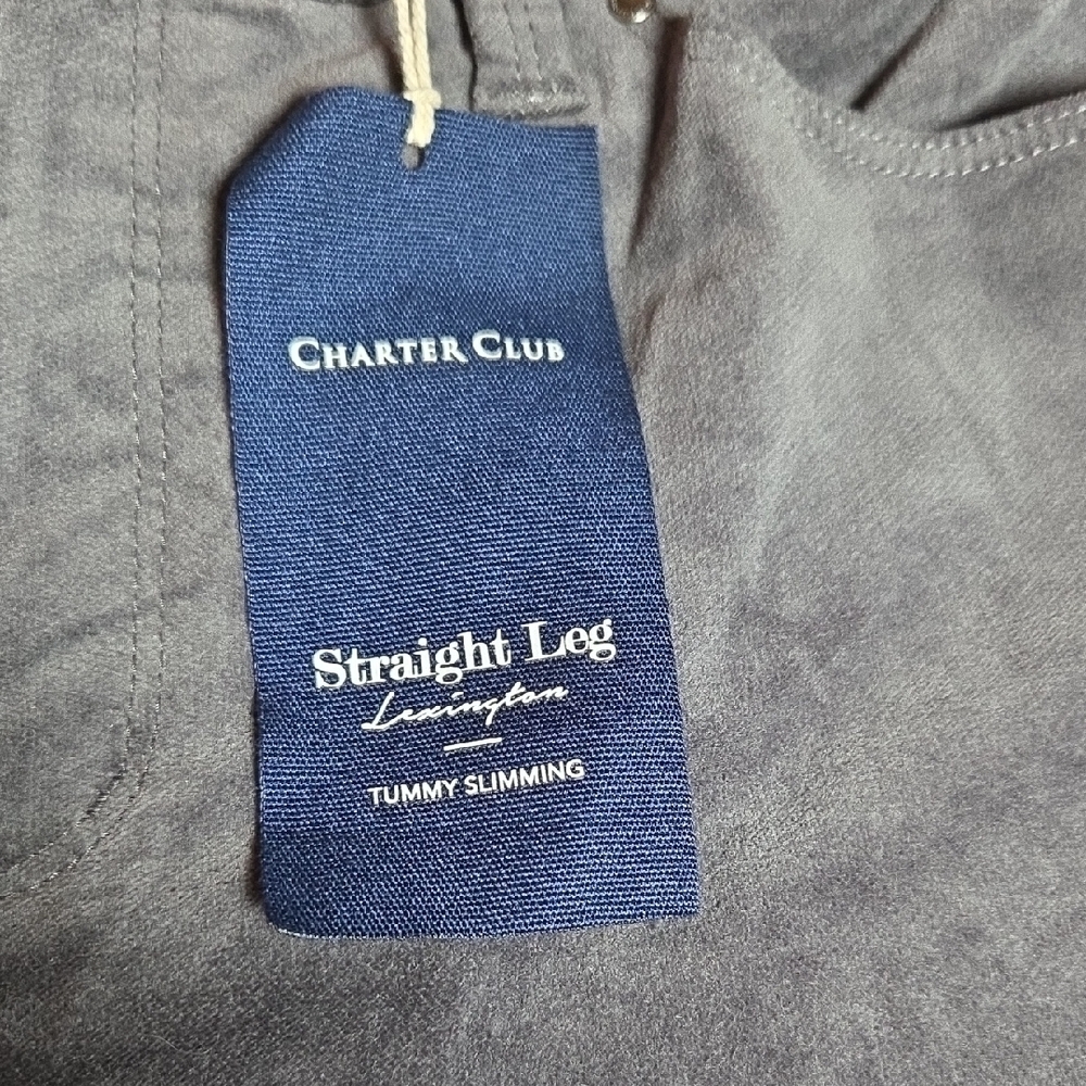 Charter Club Gray Straight Leg Pants - Picture 2 of 7